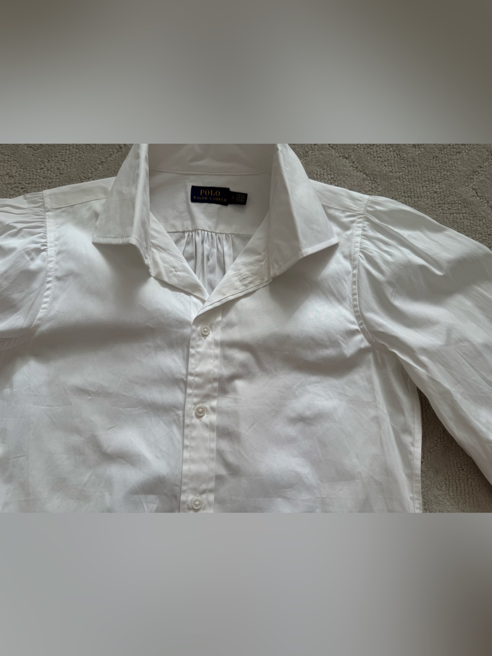 Polo Ralph Lauren Women's White Long-Sleeve Button Down Shirt/ 2/ New - Picture 9 of 12